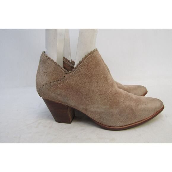 FRYE Womens Size 11 M Brown Suede Ankle Zip Fashion Boots Bootie - Picture 3 of 11